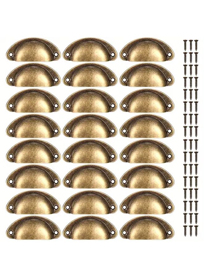 32 Pcs Vintage Doorknobs Iron Cabinet Handles With Screws Antique Furniture Pulls - Image 2