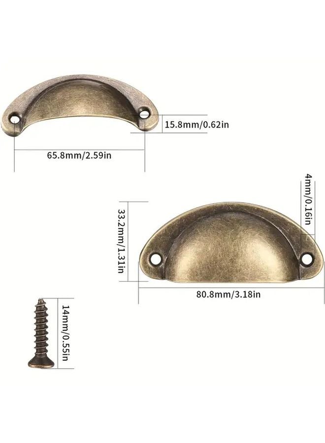 32 Pcs Vintage Doorknobs Iron Cabinet Handles With Screws Antique Furniture Pulls - Image 5