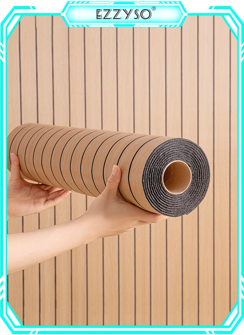 EzzySo Vinyl Peel and Stick Wall Tiles - 1 Roll Grid Pattern 3D Foam Wallpaper, Self-Adhesive Thickened Wall Covering for Ceiling, Partition, Curved Surfaces Indoor Use Moisture-Proof Sound Insulation Wallboard 2.8mm×40cm×300cm  - Image 1