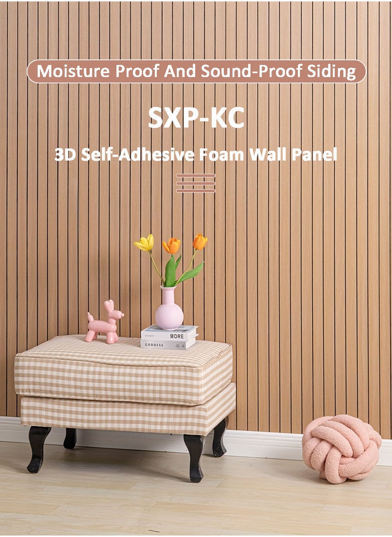 EzzySo Vinyl Peel and Stick Wall Tiles - 1 Roll Grid Pattern 3D Foam Wallpaper, Self-Adhesive Thickened Wall Covering for Ceiling, Partition, Curved Surfaces Indoor Use Moisture-Proof Sound Insulation Wallboard 2.8mm×40cm×300cm  - Image 2
