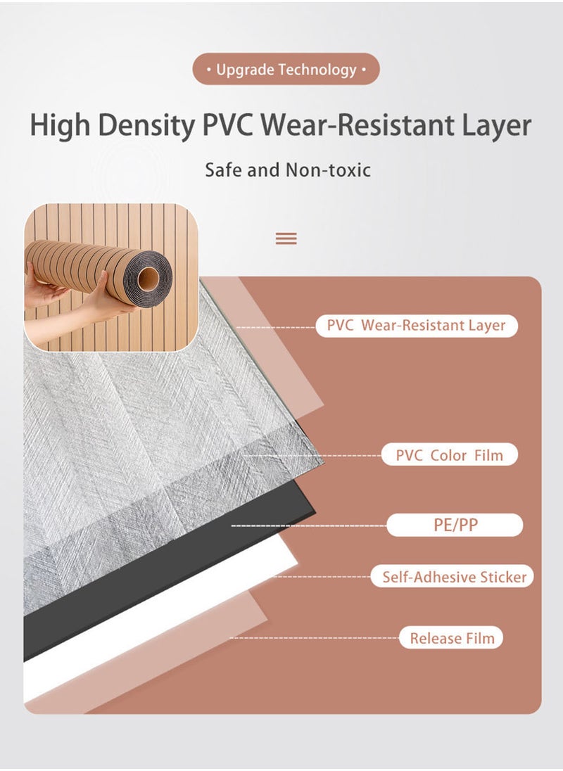 EzzySo Vinyl Peel and Stick Wall Tiles - 1 Roll Grid Pattern 3D Foam Wallpaper, Self-Adhesive Thickened Wall Covering for Ceiling, Partition, Curved Surfaces Indoor Use Moisture-Proof Sound Insulation Wallboard 2.8mm×40cm×300cm  - Image 4