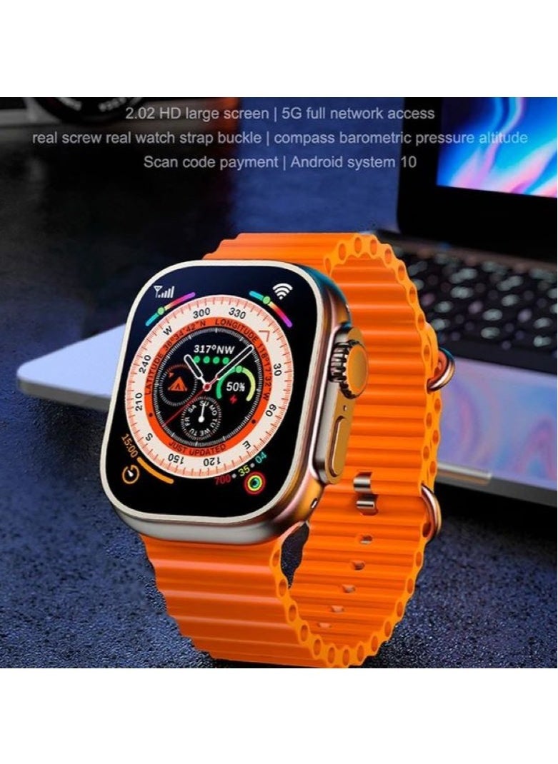 S8 Ultra - S8 ULTRA Smart Watch Series 8 Full Screen Wireless Charging Function Built In 4G SIM Card Internet Connection And Phone Calls Supports Many Mobile Applications Compatible With Android And IOS System - Image 1