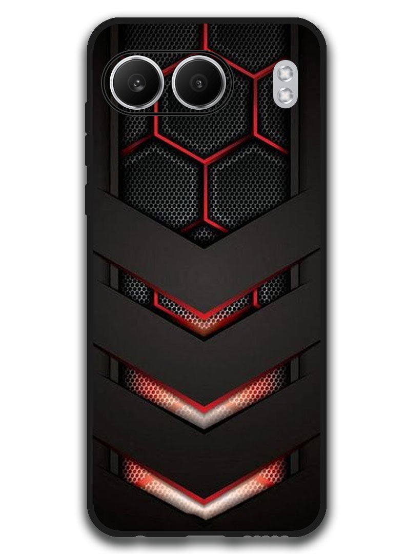 Theodor Protective Case Anti Scratch Shock Proof Bumper Cover For OnePlus Nord 4 red & black - Image 1