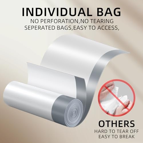 KSSKSS 4 Gallon Mini Drawstring Trash Bags, Small Garbage Bags by KSSKSS, Code a fit 15-22 Liter, 4-6 Gal, White Trash Bin Liners for Home Office Kitchen Bathroom Bedroom, 120 Counts - Image 4