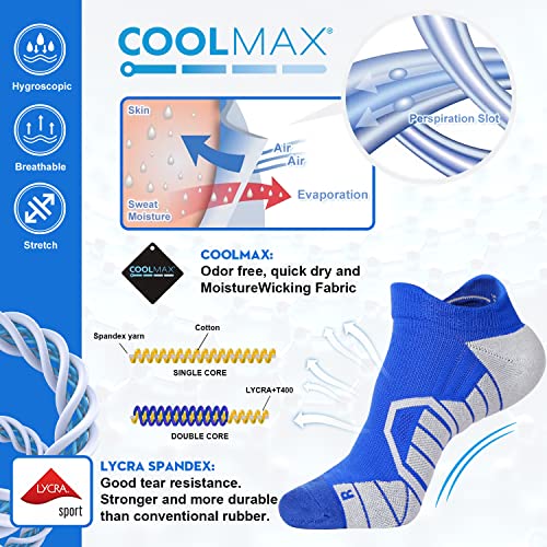Hylaea Low Cut Athletic Running Socks for Men Women Youth Compression No Show Sports Socks for Gym Workout Tennis Walking Golf Cushion Tab - Image 2