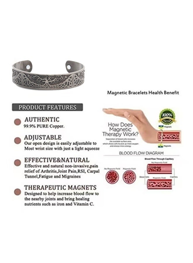Magnetic Bracelet  Suitable for both women and men  ( color:sliver) - Image 3