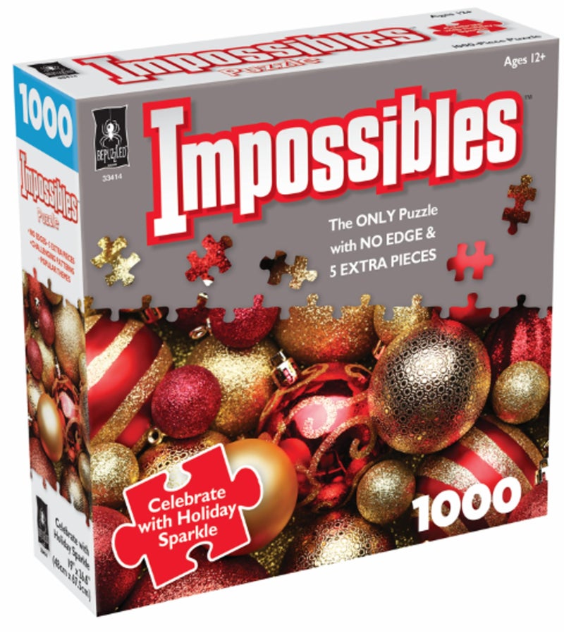 BePuzzled Impossibles Puzzles Impossibles Holiday Sparkle Challenging Puzzles with a Twist for Advanced Puzzlers Ages 15 and Up - Image 3