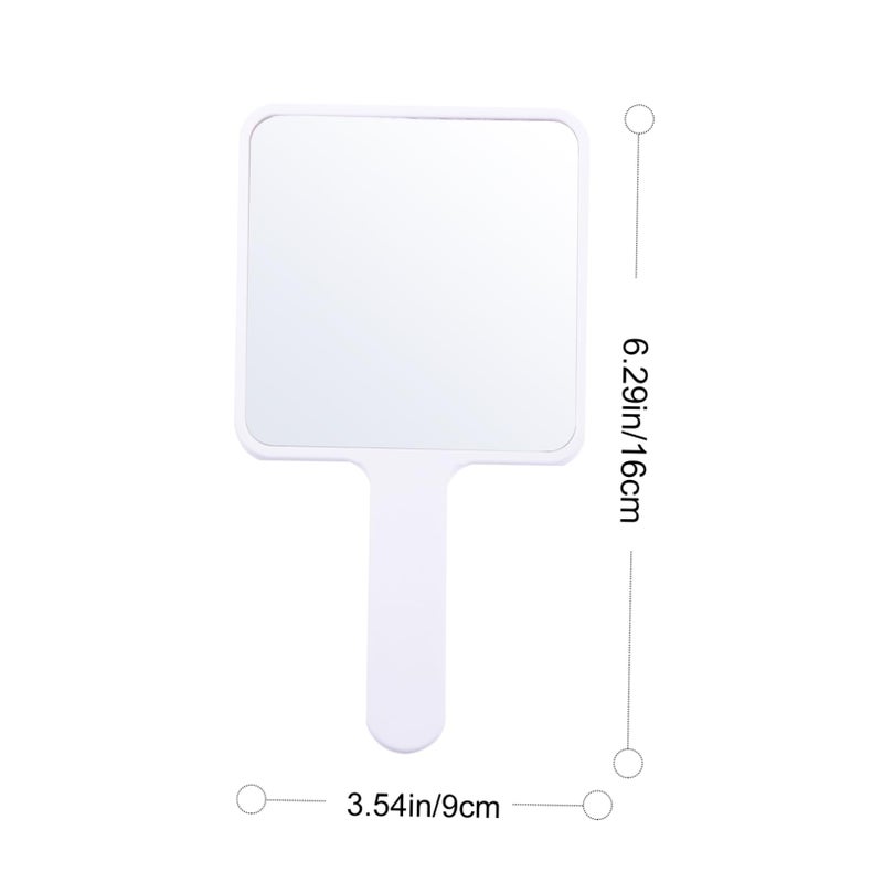 White Portable Beauty Mirror Compact Cosmetic Mirror for Women Easy to Carry Makeup - Image 3