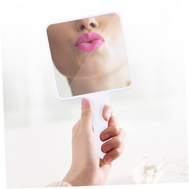 White Portable Beauty Mirror Compact Cosmetic Mirror for Women Easy to Carry Makeup - Image 5