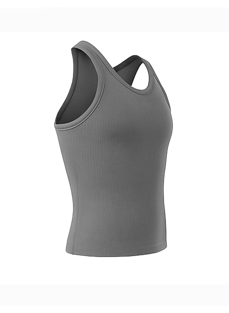 Tango Sleeveless Shirt Lycra Cotton (Grey) - Image 4