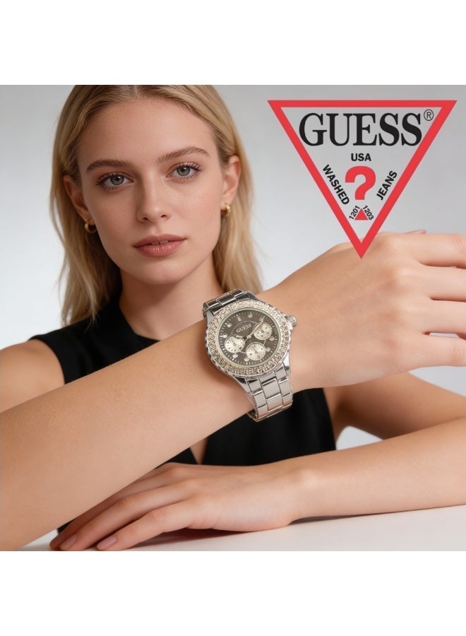 مارسيانو ساعة مجوهرات من Guess، ميناء أبيض مرصع بالألماس - Image 2