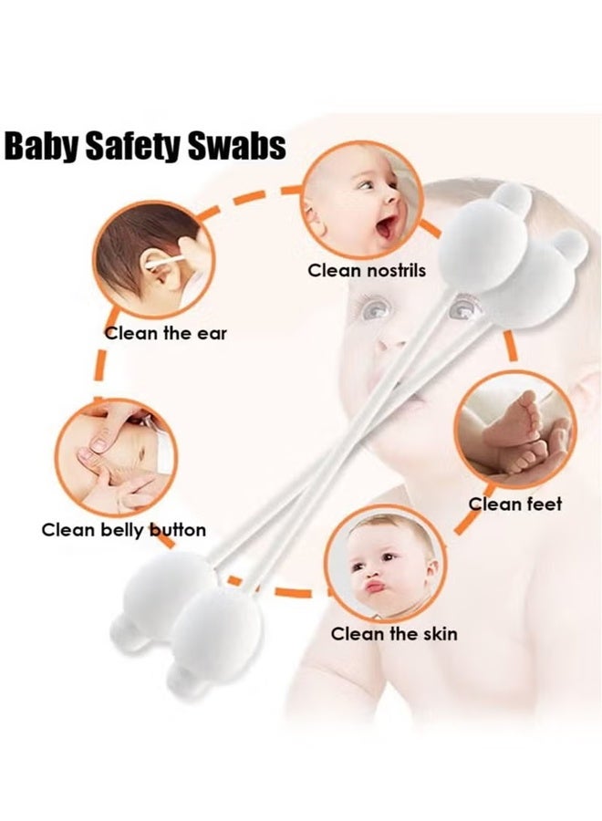 55Packs Organic Baby Cotton Swabs Hypoallergenic Biodegradable Kids Safety Cotton Buds - Image 3