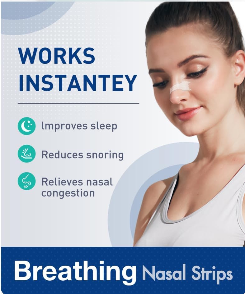 RupeeRise 44 Pcs Nasal Strips for Breathing,Nose Strips for Breathing,Anti Snoring Nose Clip Tablets Can Quickly Relieve Nasal Congestion and Reduce Snoring Both Men and Women Can Use It - Image 2