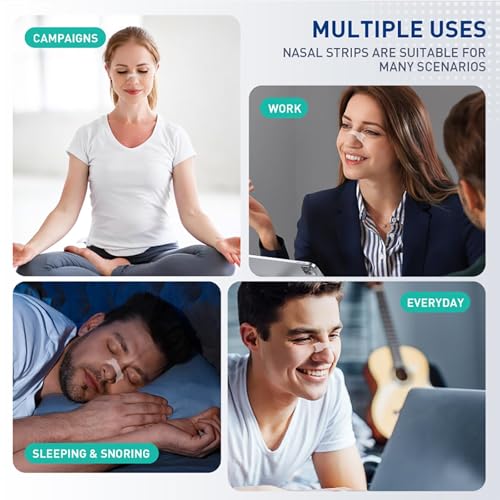 RupeeRise 44 Pcs Nasal Strips for Breathing,Nose Strips for Breathing,Anti Snoring Nose Clip Tablets Can Quickly Relieve Nasal Congestion and Reduce Snoring Both Men and Women Can Use It - Image 3
