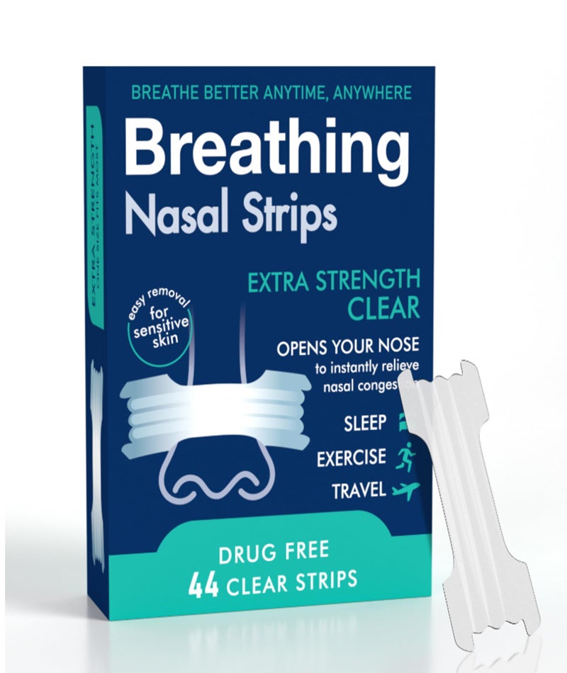 RupeeRise 44 Pcs Nasal Strips for Breathing,Nose Strips for Breathing,Anti Snoring Nose Clip Tablets Can Quickly Relieve Nasal Congestion and Reduce Snoring Both Men and Women Can Use It - Image 1