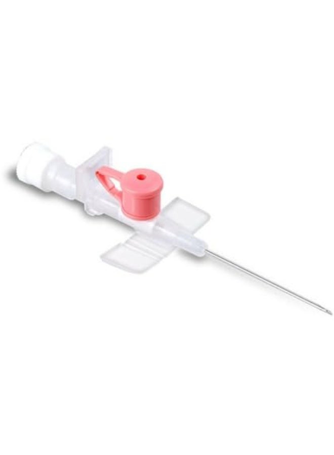 Vivid 20G Pink IV Cannula with Injection Port & Wings – High Flow Medical Catheter - Image 2