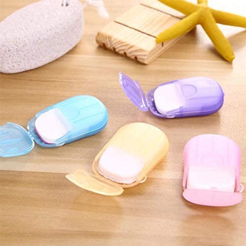 KORZYSTNY Pack Of 8 Mini Hand And Face Washing Paper Soap Box For Travel Toiletry Use 20 Sheet In Box Random Color - Image 4