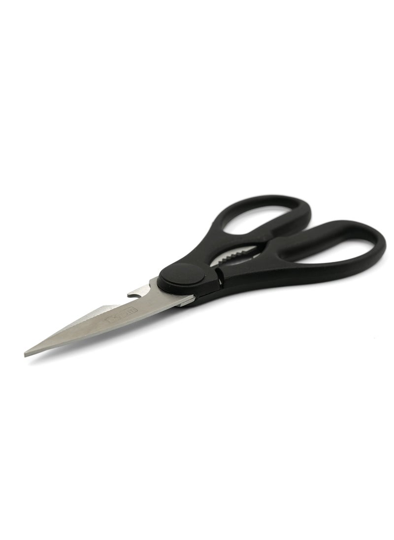 Beram - 9 Inch Multipurpose Stainless Steel Kitchen Scissors, Ultra Sharp Heavy Duty Shears with Red and Black Knob, Premium Serrated Blades for Home, Office, Daily Cutting Tasks with - Image 1
