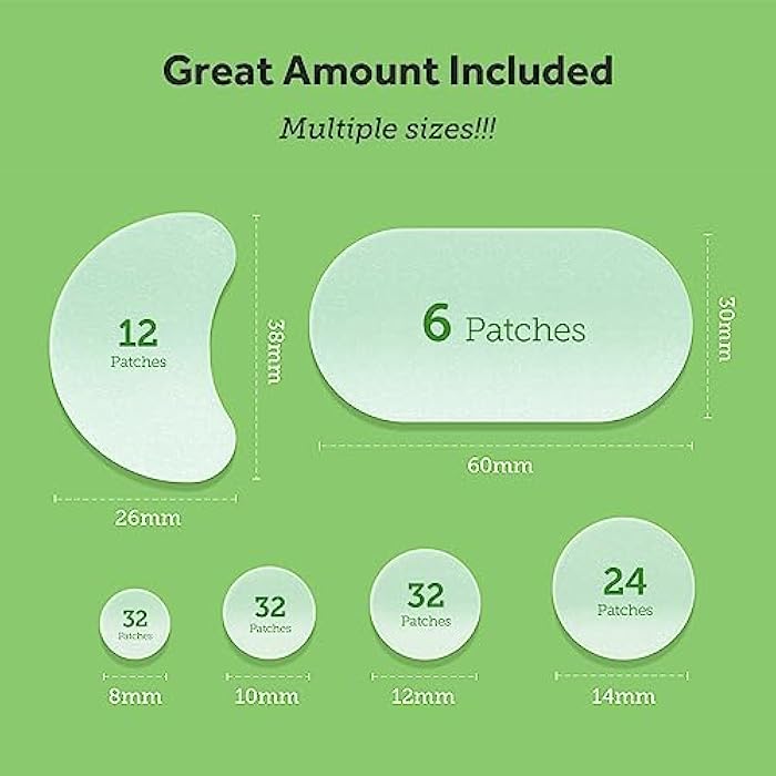 ZATKTK Pimple Patches (6 Sizes 138 Patches), Acne Patches for Large Zit Breakouts, Hydrocolloid Bandages for Face, Chin, Nose, Forehead, Body, Back, Neck & Chest, Oval Hydrocolloid Acne Patches - Image 2