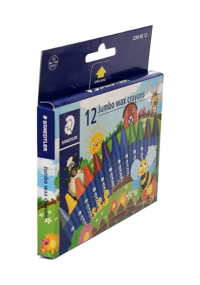 ستدلر مجموعة أقلام شمع ستيدلر سوبر جامبو - ١٢ لونًا - Image 3
