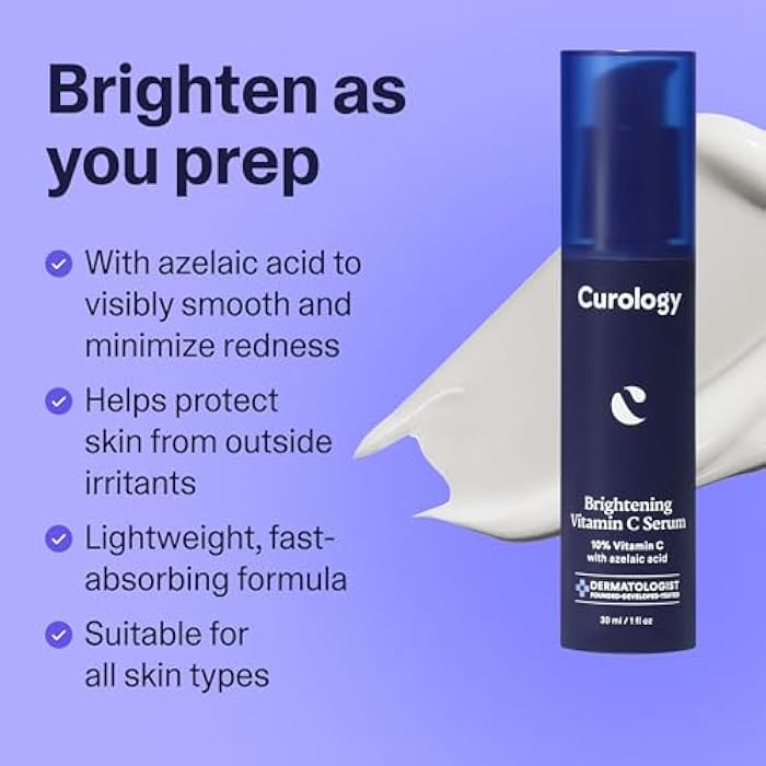Curology Brightening Vitamin C Serum, Visibly Evens Skin Tone, Smooths Texture, and Calms Redness, Milky Texture, 1 fl oz - Image 3