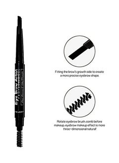 Chubs Two In One 24Hrs Long Lasting Smudge Proof Eyebrow Pencil And Eyebrow Brush(Natural Black)-Eyebrow Artist  - Image 2