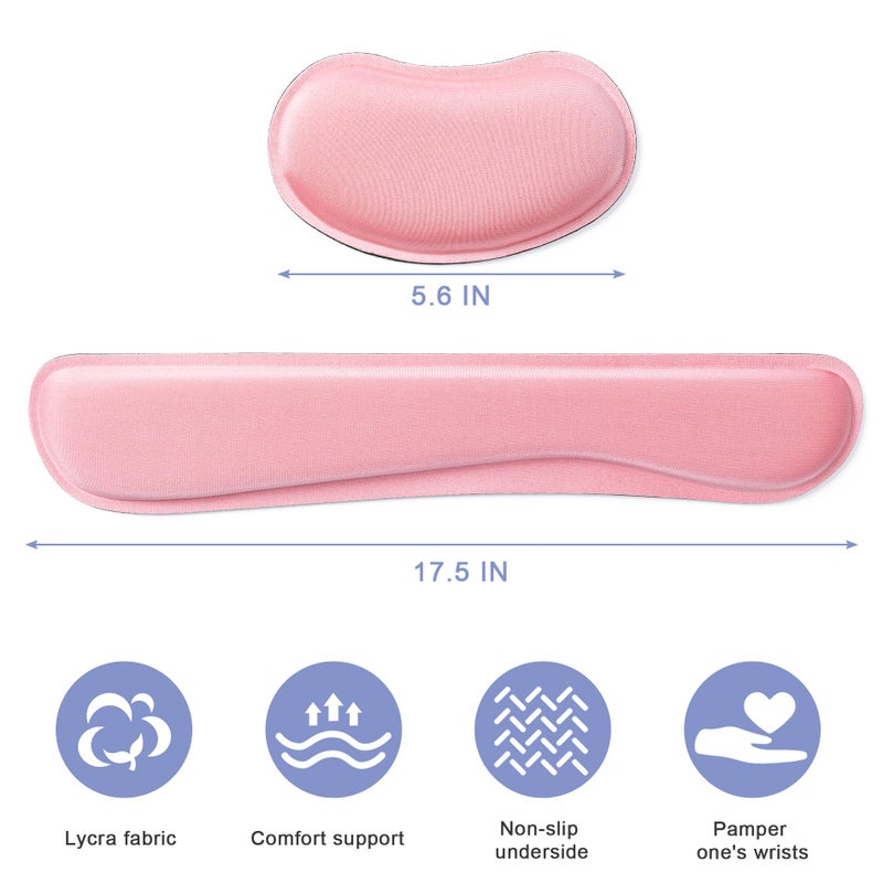 Hoewina Keyboard Wrist Rest,Ergonomic Wrist Rest,Superfine Fabric and Gel Memory Foam Wrist Pad for Computer Keyboard for Easy Typing & Pain Relief, Suitable for Office, Family, Outdoor - Image 2