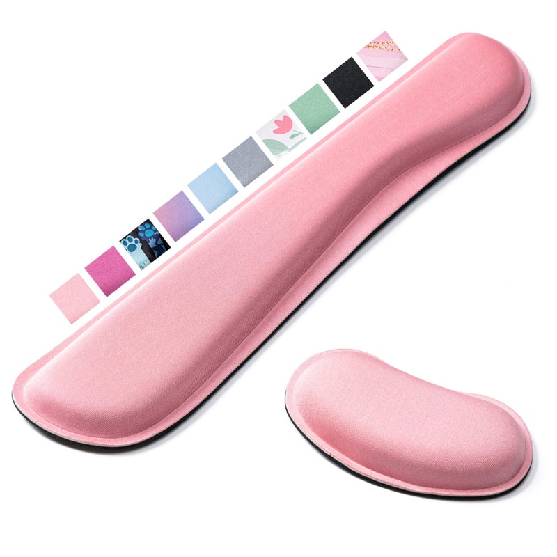 Hoewina Keyboard Wrist Rest,Ergonomic Wrist Rest,Superfine Fabric and Gel Memory Foam Wrist Pad for Computer Keyboard for Easy Typing & Pain Relief, Suitable for Office, Family, Outdoor - Image 1