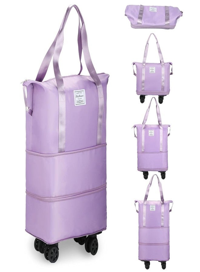 Vyoree Convertible Shopping Trolley Bag with Wheels Foldable Waterproof Grocery Tote for Daily Use, Travel, Markets, Foldable Roller Bag with Handle, Spacious & Durable(Multicolor) - Image 1