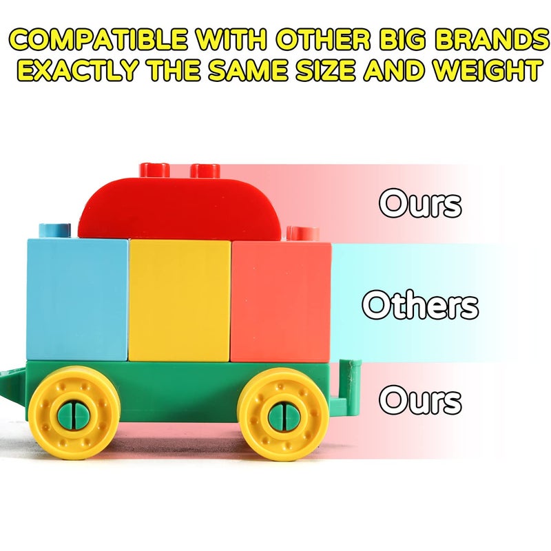 VConejo Dinosaur Building Blocks ToysJurassic Theme Building BlocksWith A Counting TrainA Big Trexand Three DinosaursCompatible With All Major Brands Gift For Kids Toddlers Boys Girls Age 345678 - Image 3