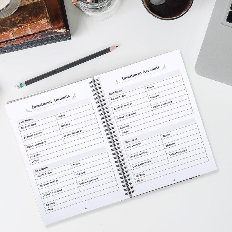 Thboxes My Final Wishes, End of Life Planner Death Spiral Estate Planner Organizer Things You Need Know When I'm Gone Notebook 7.4"x10.1" for Possessions Affairsï¼ŒBlack - Image 5