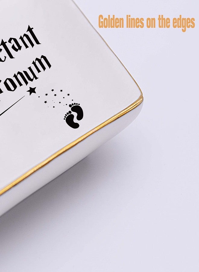 Topthink Expectant Patronum-New Mum Presents-Mom to Be-Have a Baby-Funny Pregnancy Announcement Gift-Baby Reveal Gifts for First Time Mother-Ceramic Jewelry Holder Ring Dish Trinket Tray - Image 3