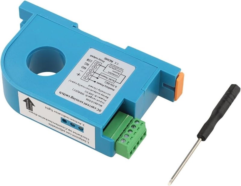 D506 0 100A مفتاح استشعار تيار مستمر قابل للتعديل مع عتبة تأخير قابلة للتعديل للتركيب على سكة DIN - Image 2