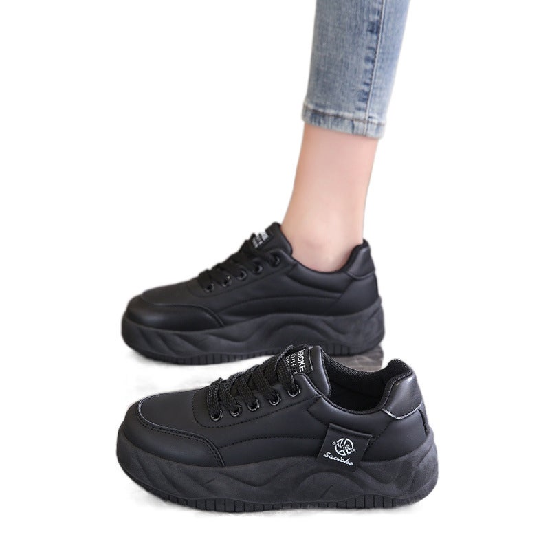 Women'S Shoes All Black Sneaker Women'S Work Shoes Kitchen Restaurant Soft Sole Foot Work Shoes Student Sneaker - Image 5