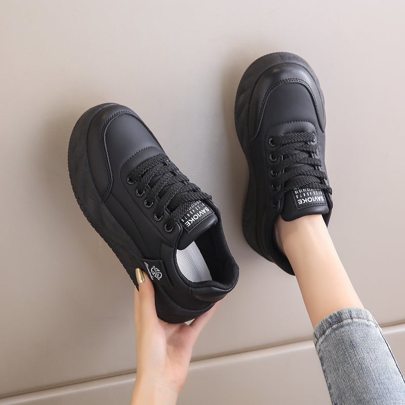 Women'S Shoes All Black Sneaker Women'S Work Shoes Kitchen Restaurant Soft Sole Foot Work Shoes Student Sneaker - Image 2