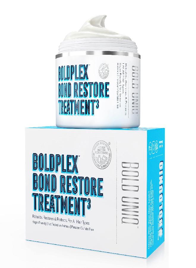 BOLD UNIQ BoldPlex 3 Hair Mask - Deep Conditioner Protein Treatment for Dry, Damaged Hair - Conditioning Moisturizer Products for Curly, Bleached, or Frizzy Hair - Vegan & Cruelty Free - 6.76 Fl Oz