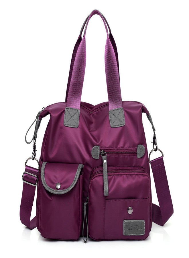 Women's bags 2022 new fashion large-capacity handbags casual nylon shoulder messenger bag manufacturers wholesale purple - Image 1