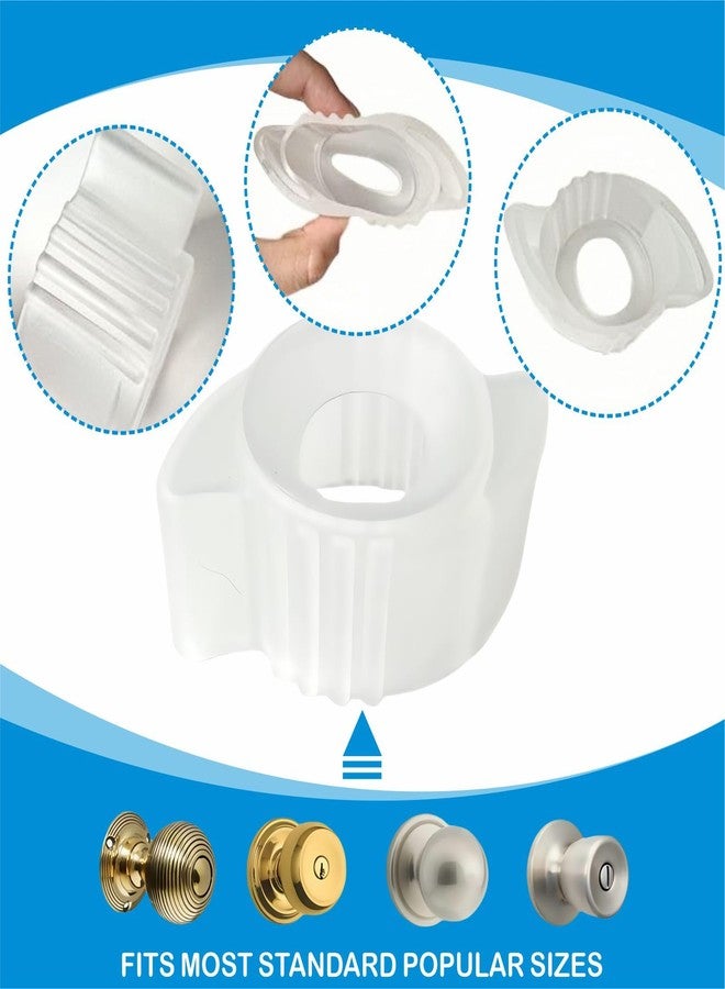 MUROCEA Silicone Door Knob Grips, Anti-Slip Door Knob Covers with Side Glow Inserts, Easy Open Door Aid for Seniors & Arthritis, 3" W x 2" D, 4PCS, Measure Your Doorknob Before Buying - Image 4