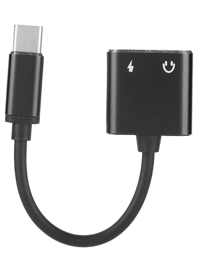 Generic - 2-in-1 Lightning Audio Jack/Charging Port Splitter Black , Headphone Adapter, 2 in 1  Audio Converter Earphone Adaptor Headphone Cable Splitter Adapter .(Black) - Image 1