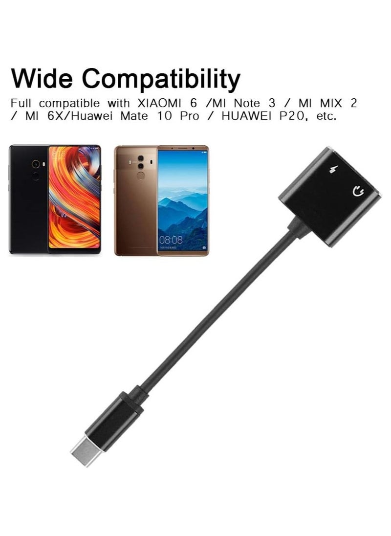 Generic - 2-in-1 Lightning Audio Jack/Charging Port Splitter Black , Headphone Adapter, 2 in 1  Audio Converter Earphone Adaptor Headphone Cable Splitter Adapter .(Black) - Image 1