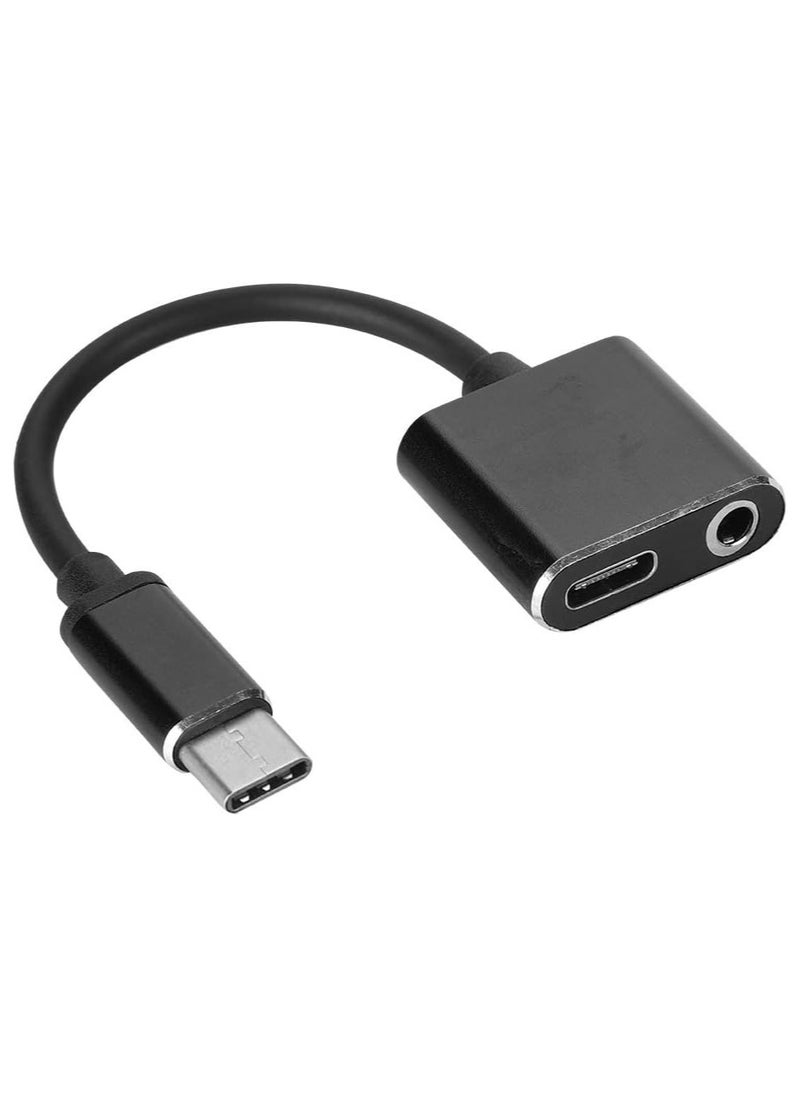 Generic - 2-in-1 Lightning Audio Jack/Charging Port Splitter Black , Headphone Adapter, 2 in 1  Audio Converter Earphone Adaptor Headphone Cable Splitter Adapter .(Black) - Image 1