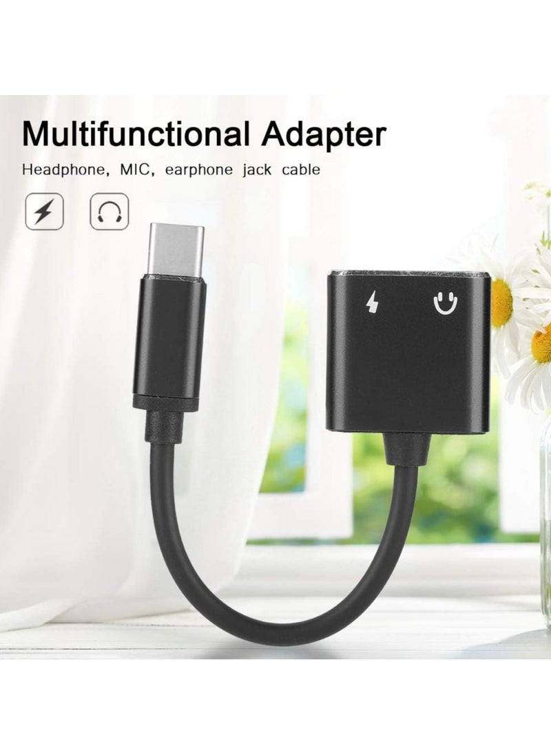 Generic - 2-in-1 Lightning Audio Jack/Charging Port Splitter Black , Headphone Adapter, 2 in 1  Audio Converter Earphone Adaptor Headphone Cable Splitter Adapter .(Black) - Image 1
