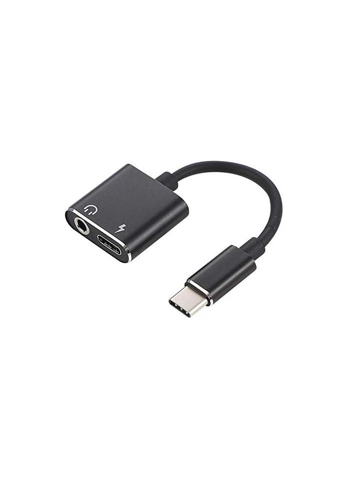 Generic - 2-in-1 Lightning Audio Jack/Charging Port Splitter Black , Headphone Adapter, 2 in 1  Audio Converter Earphone Adaptor Headphone Cable Splitter Adapter .(Black) - Image 1