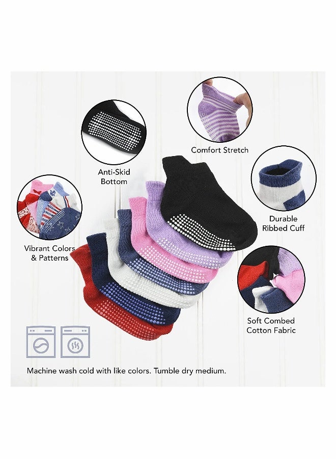 12 Pairs Non Slip Toddler Socks, Anti Skid Athletic Socks(1-3 Years Black) - Image 2