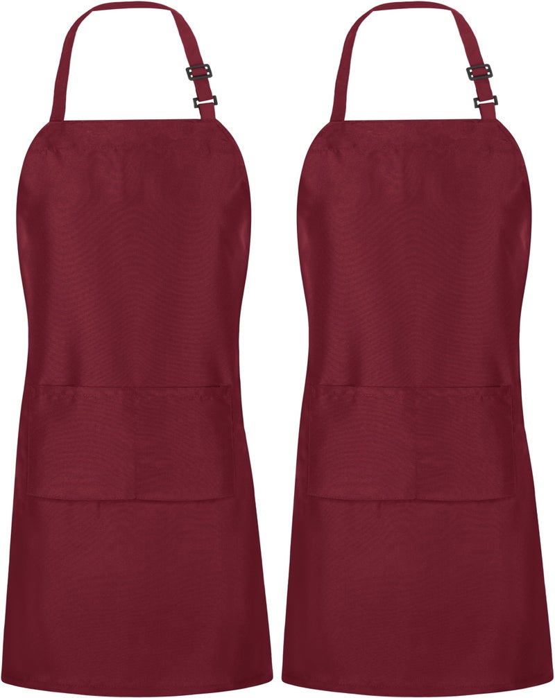 Utopia Kitchen 2 Pack Bib Apron  Adjustable with 2 Pockets  Water and Oil Resistant  Cooking Kitchen Chef Apron for Women Men - Image 2