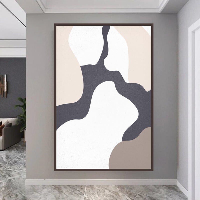 ماركتنا لوحة قماشية بتصميم الفن البوهيمي مع برواز مجوف مقاس (40×60) قطعة واحدة - Image 2