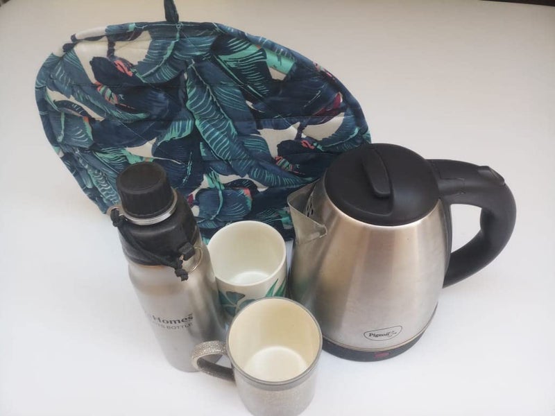 Malan Bai Mandala Tea Cozy Cover Banana Dark Green Hand Block Winter Tea Cozy Cotton Tea Kettle Warmer Pot Cover Hot Coffee Cover Handamde Kitchen Décor Brand: Malan Bai - Image 1