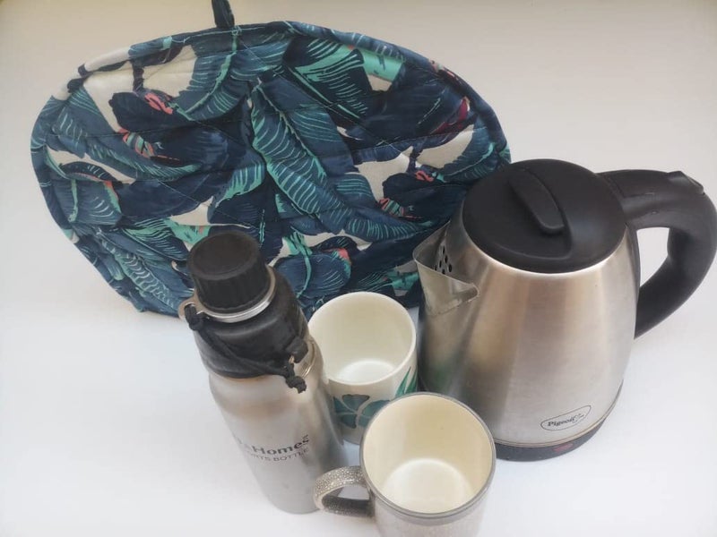 Malan Bai Mandala Tea Cozy Cover Banana Dark Green Hand Block Winter Tea Cozy Cotton Tea Kettle Warmer Pot Cover Hot Coffee Cover Handamde Kitchen Décor Brand: Malan Bai - Image 3