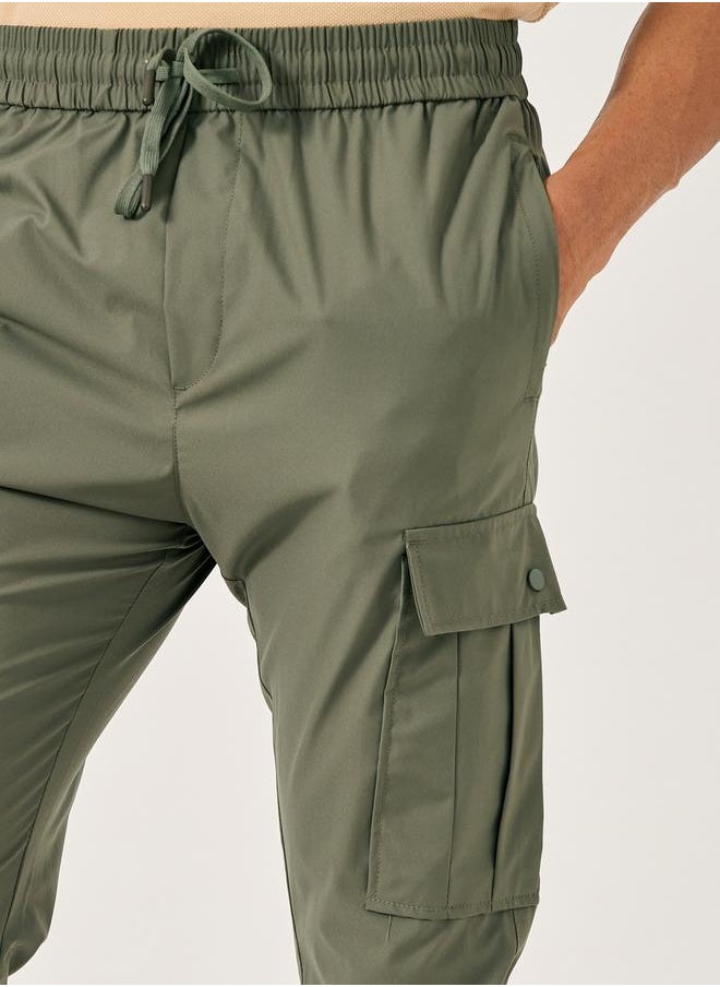 Fort Collins Solid Drawstring Waist Straight Leg Cargo Pants  - Image 4