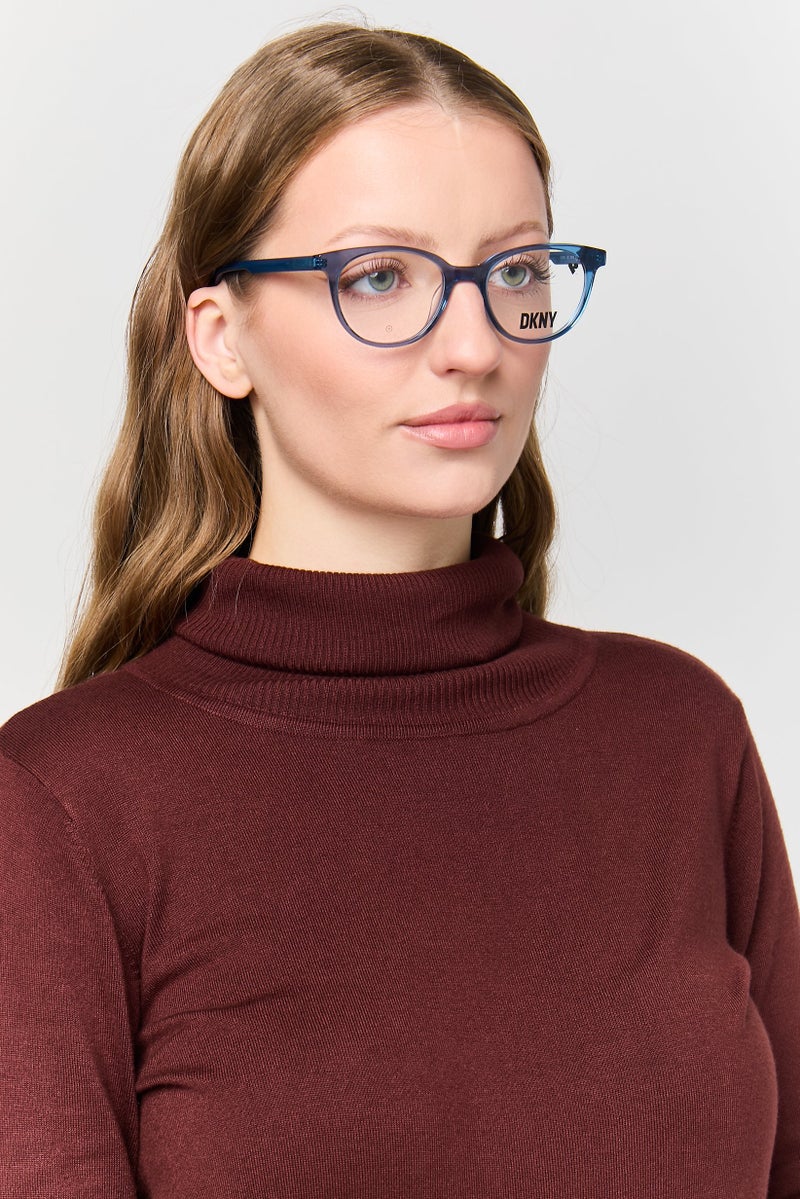 DKNY Women DK5050 Round Eyeglasses, Blue - Image 2